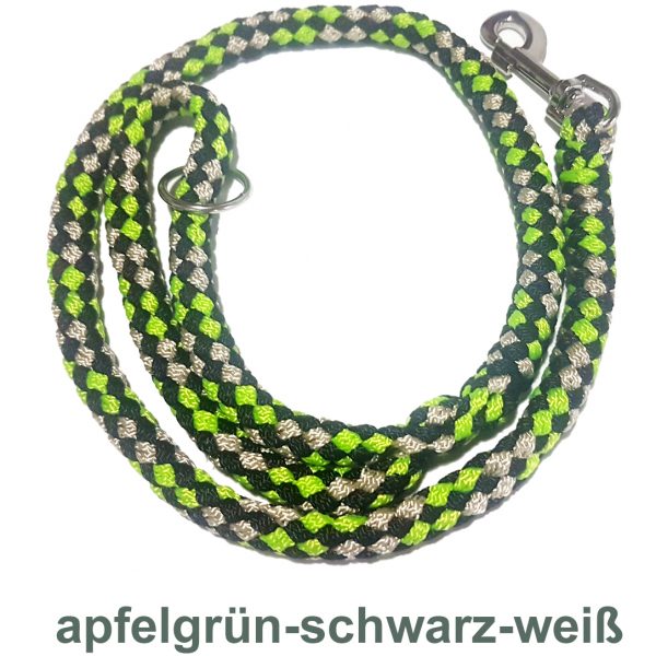 Hundeleine für große Hunde 1m geflochten grün