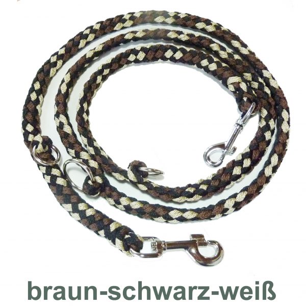 Hundeleine für große Hunde 2m geflochten braun